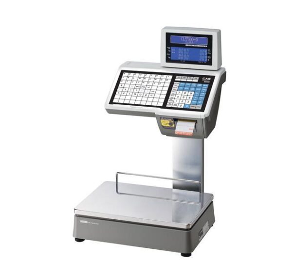 Cân Điện Tử Siêu Thị In Tem Mã Vạch 30kg Cân Tính Tiền CAS Hàn Quốc CL-5500-D